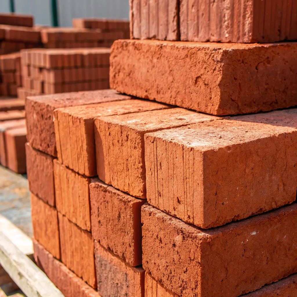 Red clay bricks